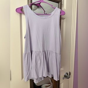 Peplum style tank top
